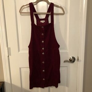Corduroy Button Down Overall Style dress